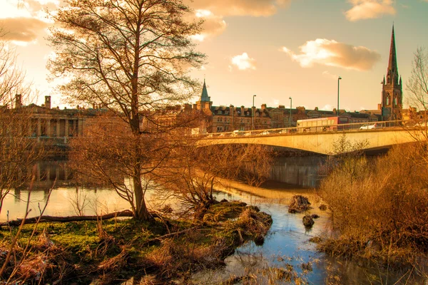 Puesta de sol en Perth Escocia —  Fotos de Stock