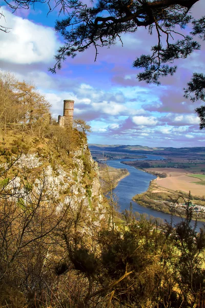 Kinnoull hill zamek — Zdjęcie stockowe