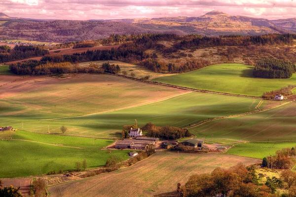 Boerderij landschap in Schotland — Stockfoto