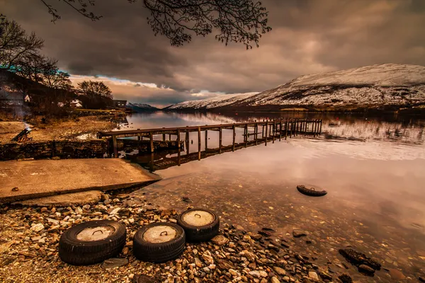 Serata Scottish Loch — Foto Stock