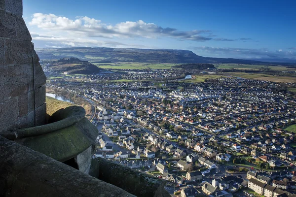 Stirling from Wallace Monument in Scotland — Stock Photo, Image