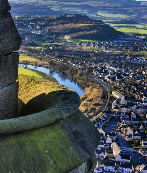Vibrant shot of Stirling from the wallace monument — Stock Photo, Image