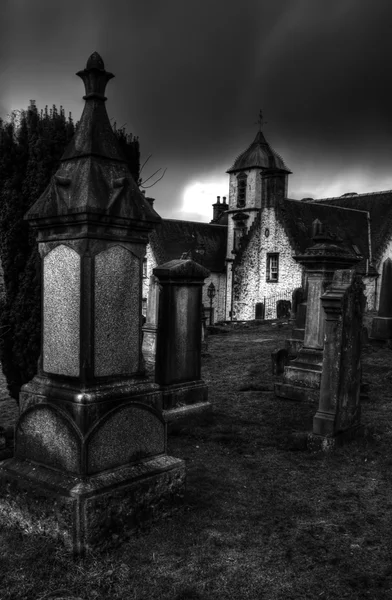 Tiro de Igreja do Santo Cemitério de Rude em Stirling — Fotografia de Stock