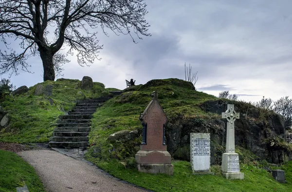 Dyster kyrkogård — Stockfoto