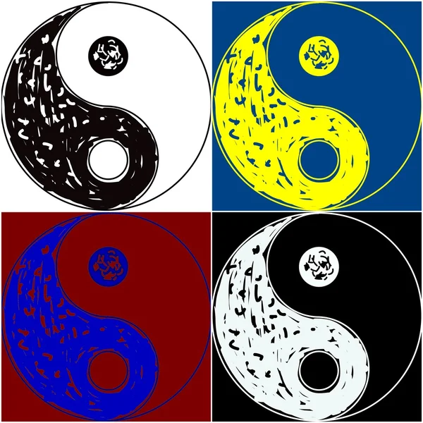 Symbole yin yang — Zdjęcie stockowe