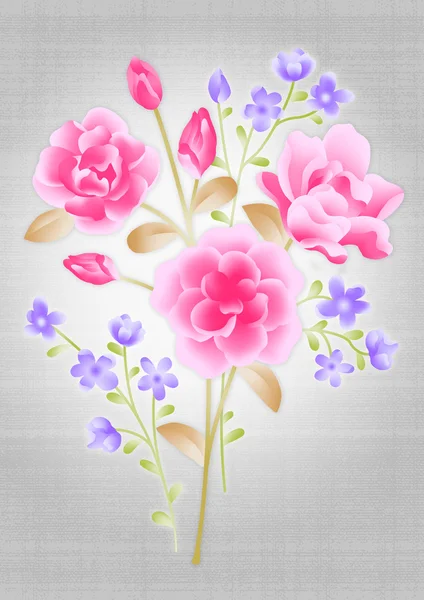 Bellissimo disegno bouquet di fiori — Foto Stock