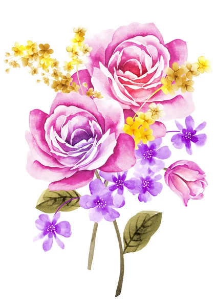 Watercolor flowers — Stock Photo, Image