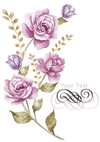 suluboya resimli çiçekler