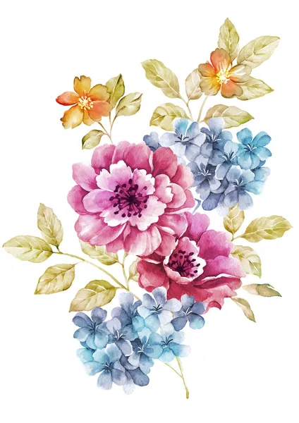 Aquarellblumen — Stockfoto