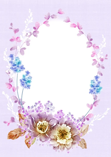 Akvarell floral collection — Stockfoto