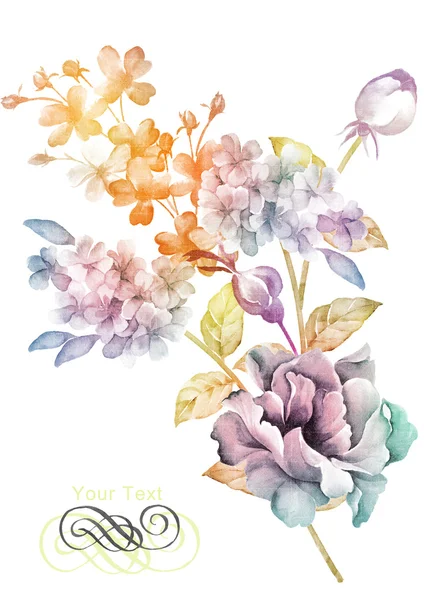 Akvarell blomma illustration — Stockfoto