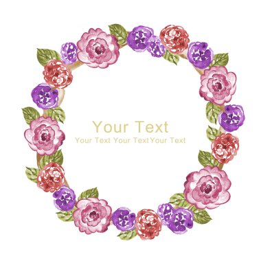 çiçeklerden yapılmış daire