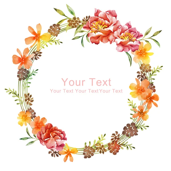 Circle made from flowers — Stock Photo, Image