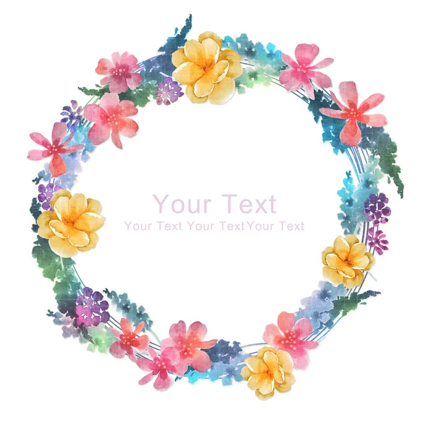 Circle made from flowers — Stock Photo, Image