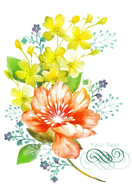 Акварель ілюстрація квітка — стокове фото