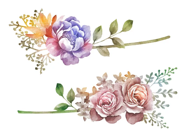 Watercolor illustration flower — Stock Photo, Image