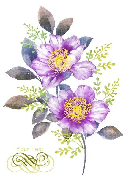 Sulu Boya çizim çiçek