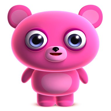 sevimli pembe bir ayı