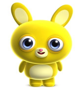 3D oyuncak tavşan