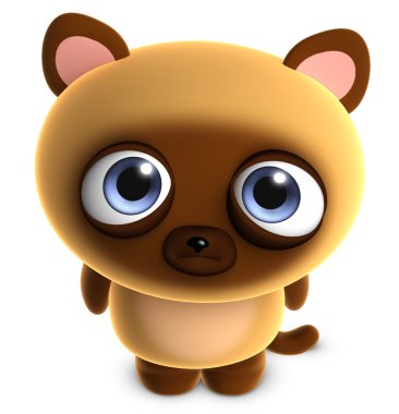 3D yavru kedi