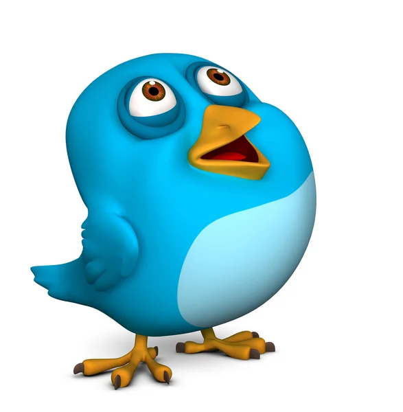 Cartoon blue bird — Stock Photo, Image