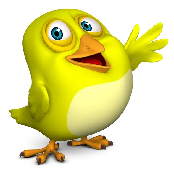 3D cartoon vogel — Stockfoto