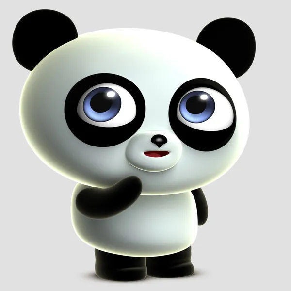 Lindo panda de dibujos animados —  Fotos de Stock