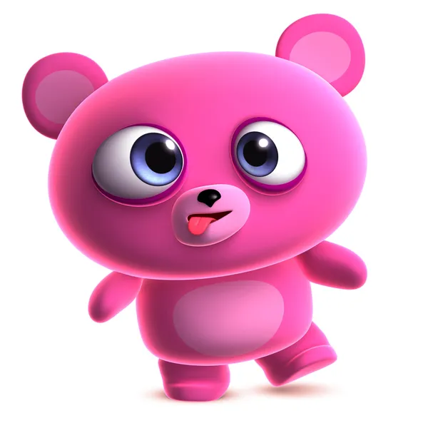 Crazy pink bear — Stock Photo, Image