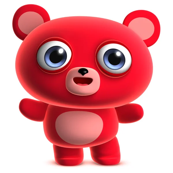 Red teddy bear — Stock Photo, Image