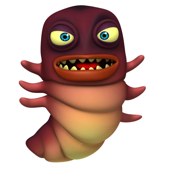 Cartoon worm — Stockfoto