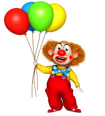 Palyaço tutarak balon