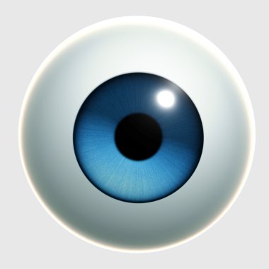 Blue cartoon eye clipart