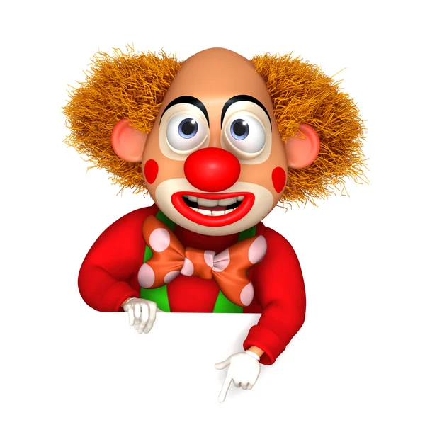 3D-clown — Stockfoto