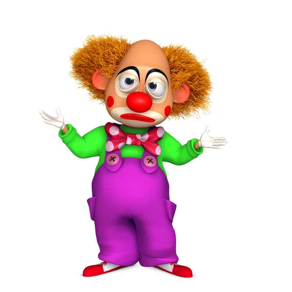 Kreslený klaun — Stock fotografie