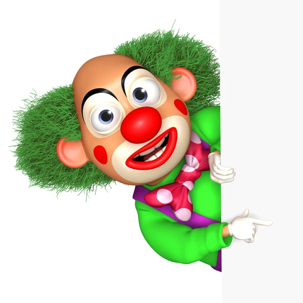 Мультяшный клоун — стоковое фото