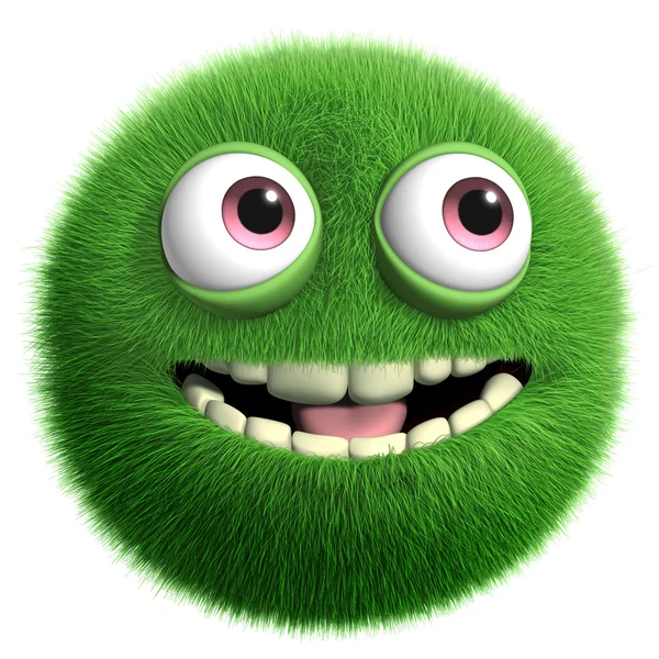 Green furry monster — Stock Photo, Image