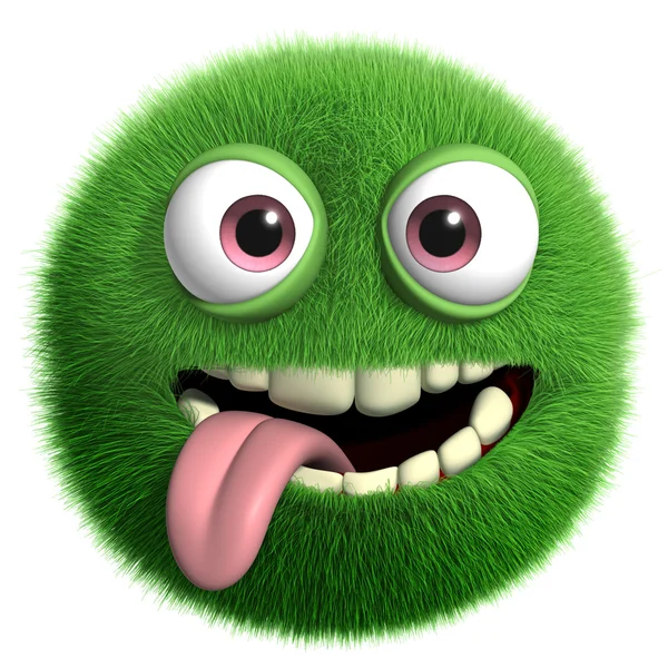 Green furry monster — Stock Photo, Image