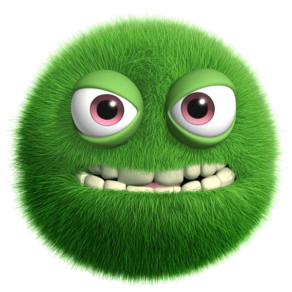 Green furry monster — Stock Photo, Image