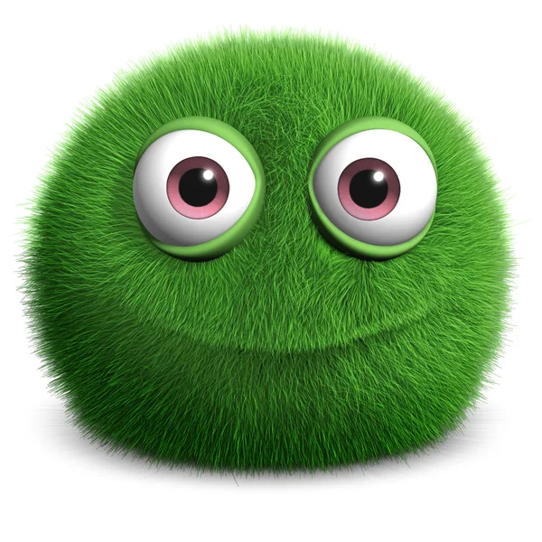 Green furry monster — Stock Photo, Image