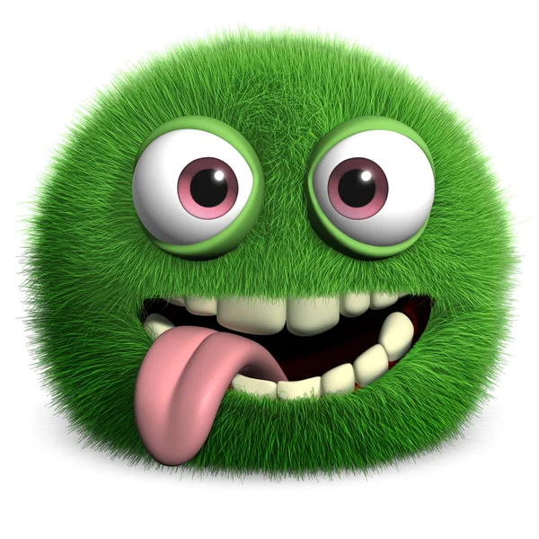 Green furry monster — Stock Photo, Image