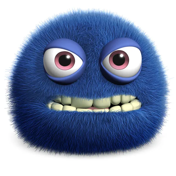 Blue cute monster — Stock Photo, Image