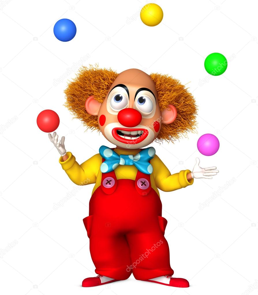 Picture A Clown To Color Funny Clown Holding Color Balls Stock Photo C Bertoszig 13295629