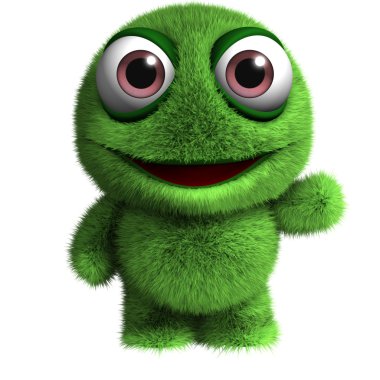 cute green yeti