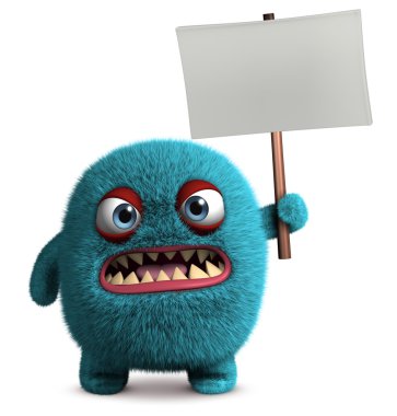 Şirin tüylü canavar.