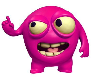 Halloween pembe canavar