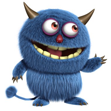 Mavi tüylü yaratık