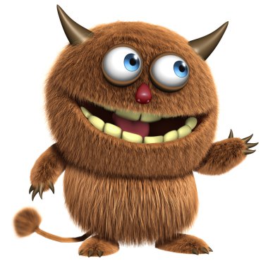 şirin tüylü yaratık