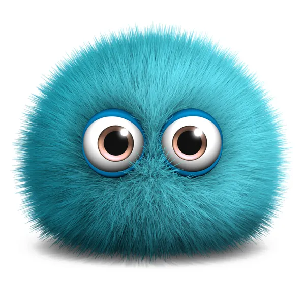 Furry blue monster — Stock Photo, Image