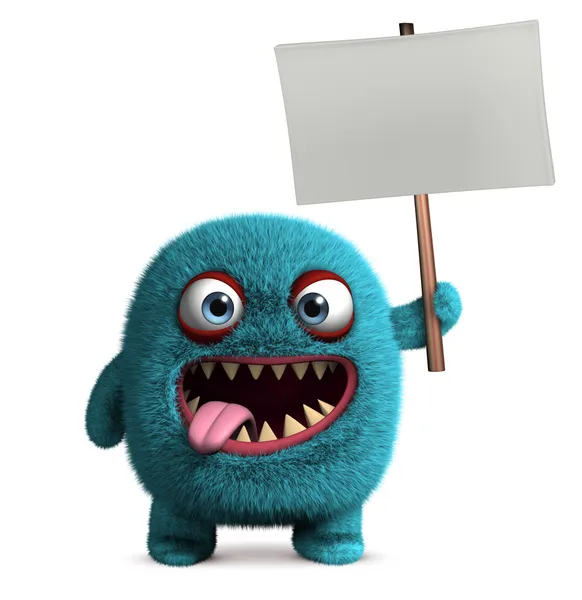 Cute furry monster — Stock Photo, Image