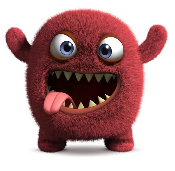 Cute furry monster — Stock Photo, Image